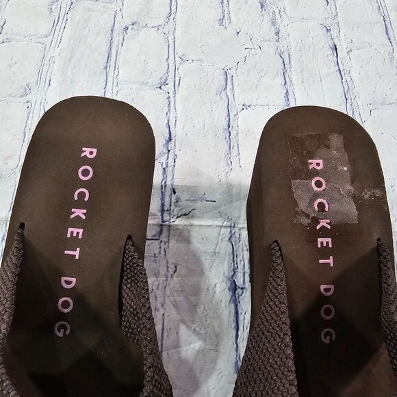 Rocket Dog WOMENS SIZE 11 Diver Brown Platform Wedge Flip Flops - Picture 5 of 10
